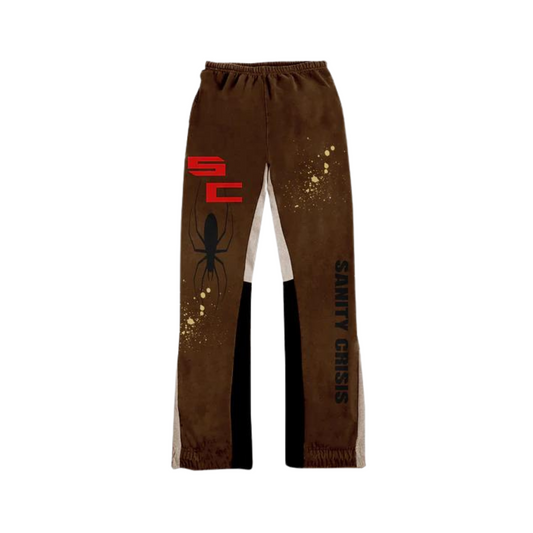 SANITY CRISIS (BROWN) FLARE SWEATS